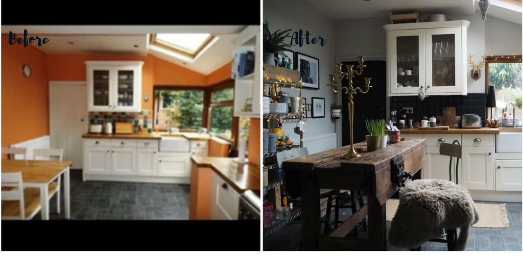 Home renovation before and after photos