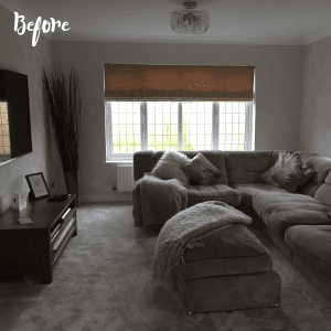The Filson's living room before