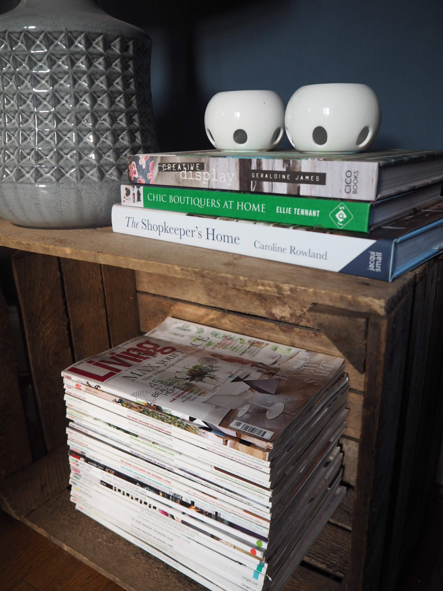 interior and home decor book side table styling 