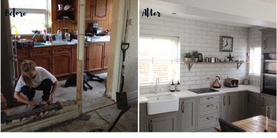 Home renovation before and after