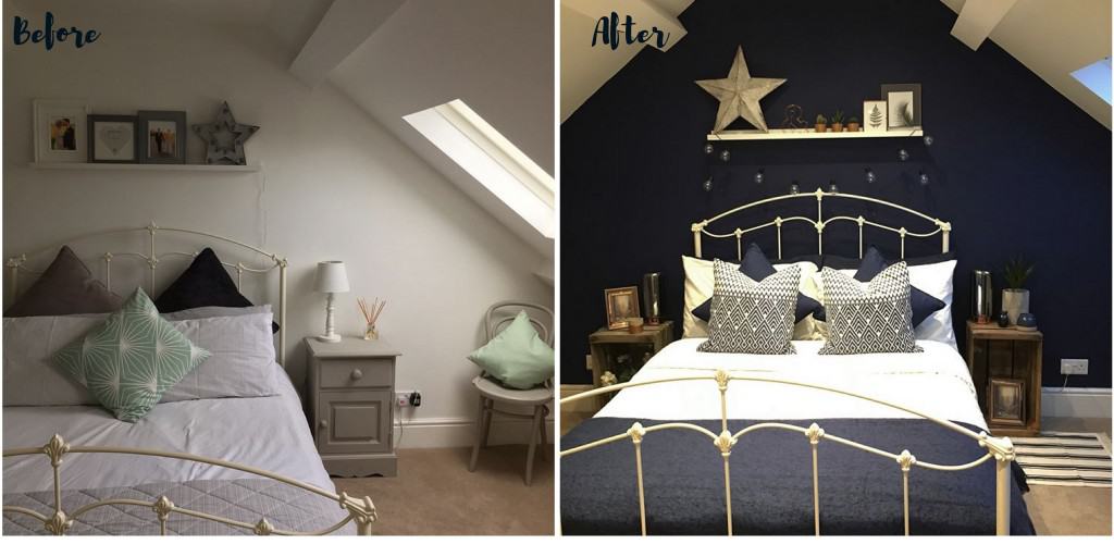 Before and after room transformations