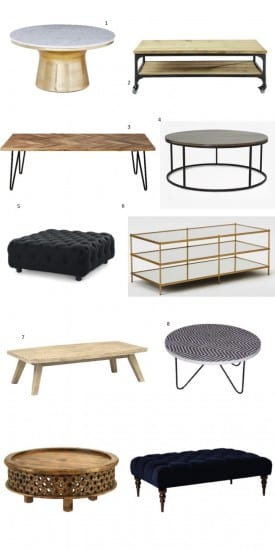 Oversized coffee tables