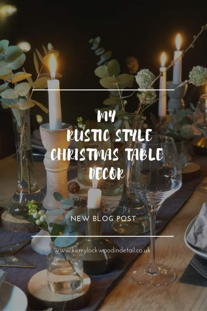 My rustic style Christmas table decor