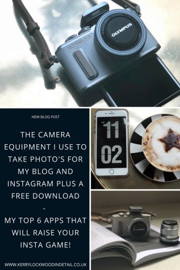 The camera equipment I use to take photo's for my blog and Instagram plus a free download